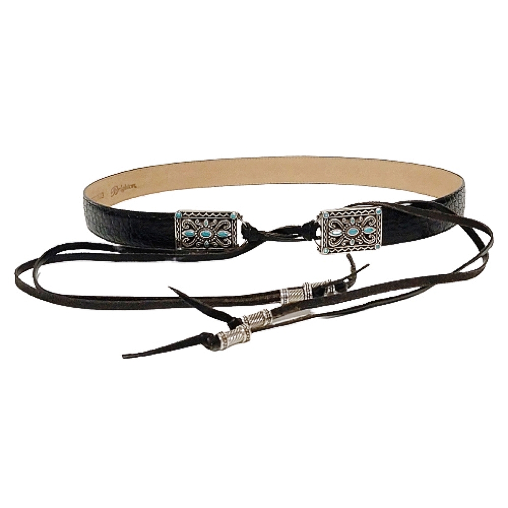Brighton vintage leather western tie belt